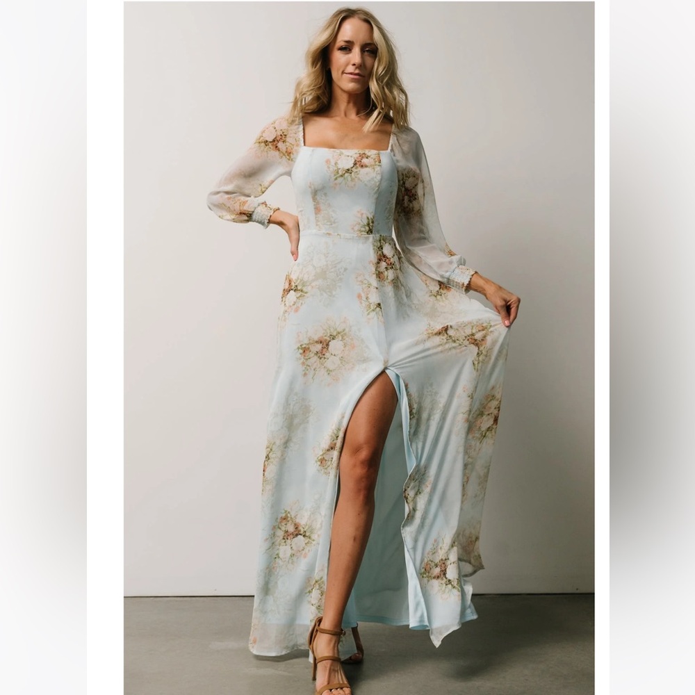 Baltic Born Giselle Maxi Dress in Vintage Blue Floral